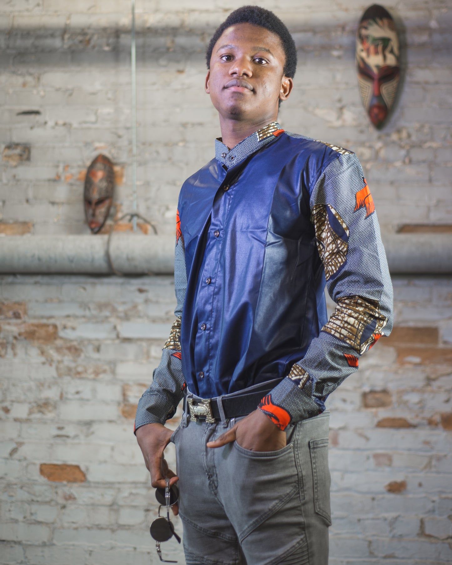 Chemise Jidenna Bleue