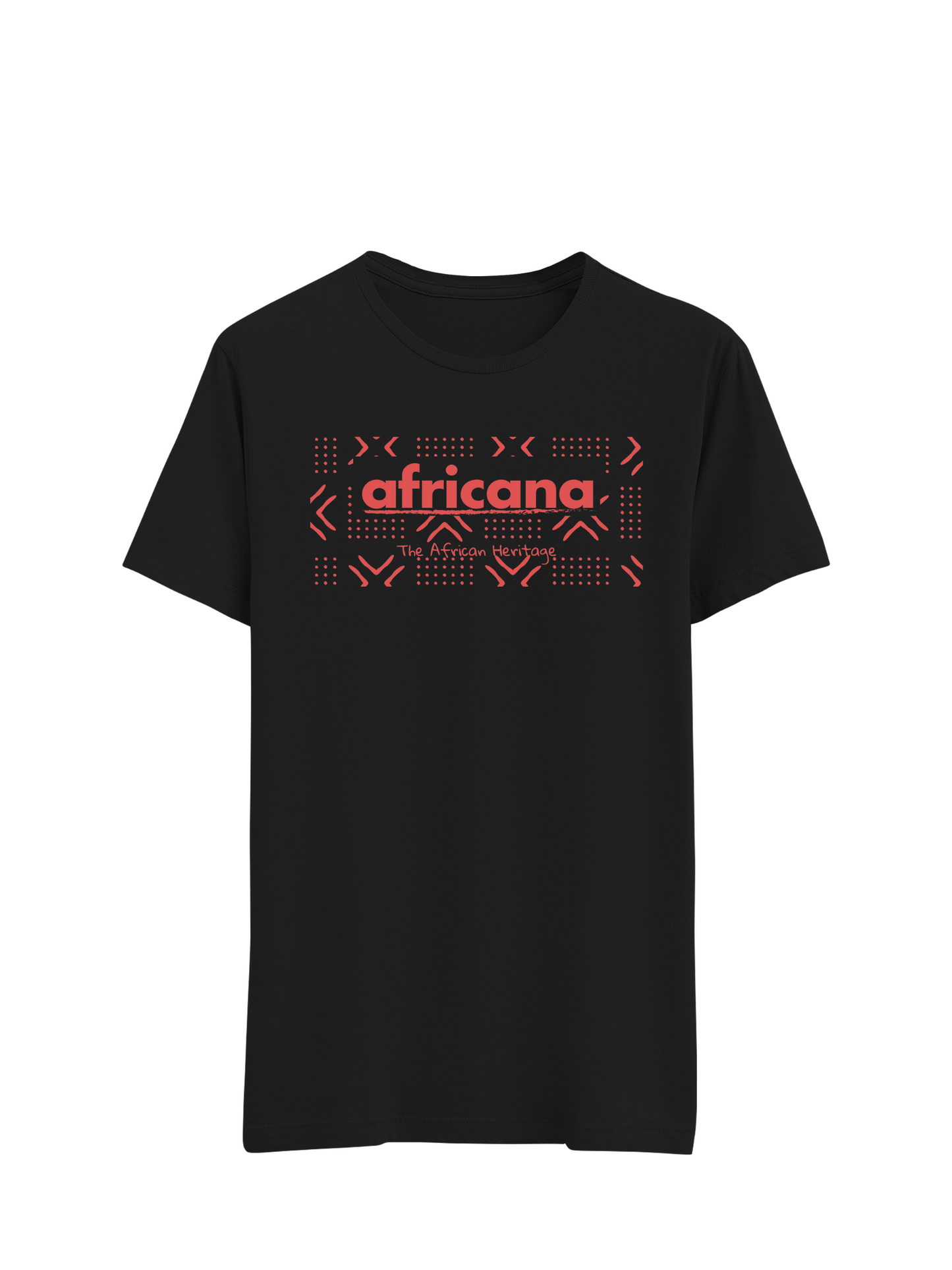 Tee Shirt Africana Noir (Red Edition)